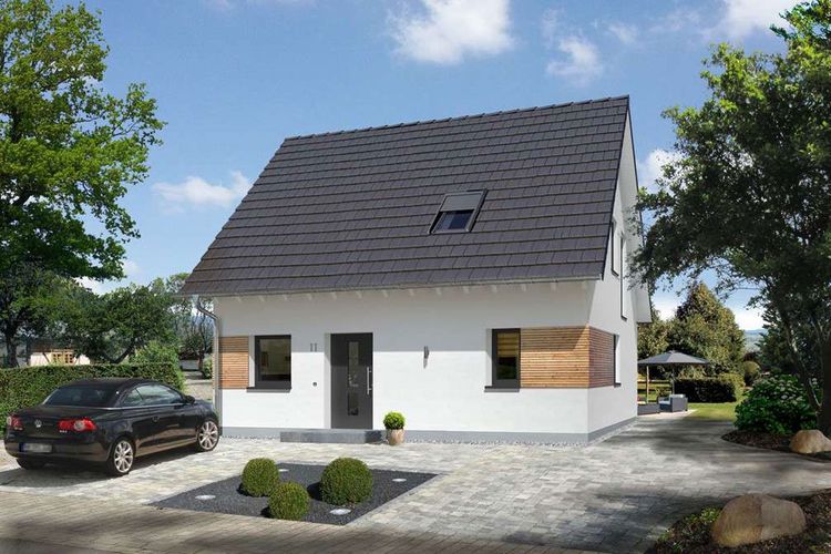Modernes Einfamilienhaus mit Satteldach und Pultdach