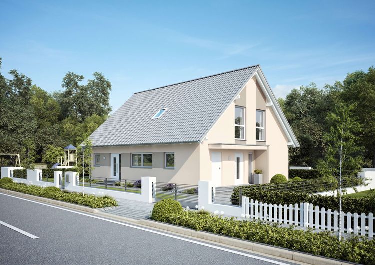 NORDHAUS - Modernes Zweifamilienhaus mit Satteldach | Zweifamilienhaus ZFH 195 | Hausbau made im Bergischen