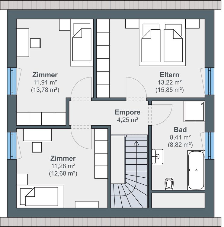 Grundriss Dachgeschoss Balance 085 eco