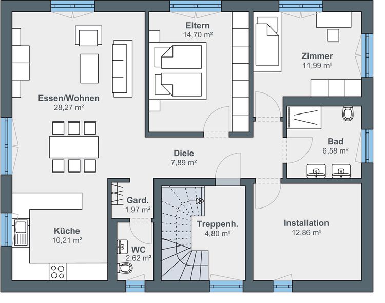 Grundriss Obergeschoss Balance 405 eco