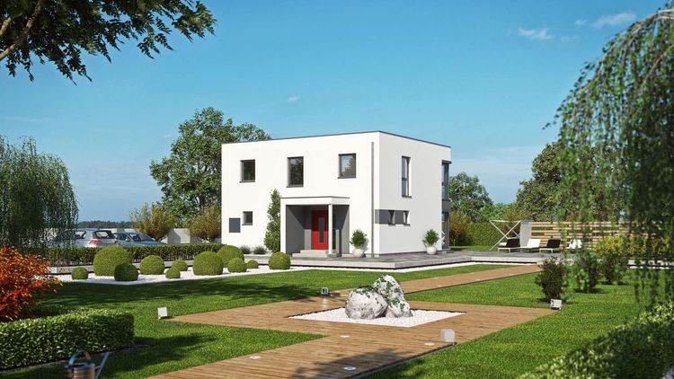 Klassisches Bauhaus-Villa im kubischen Baustil