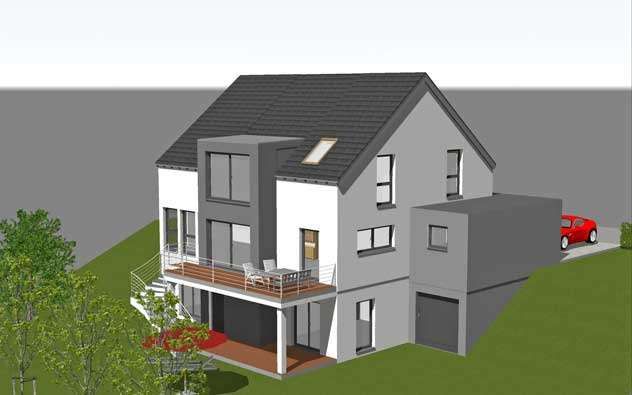 Hausplanung mithilfe einer 3D-Ansicht