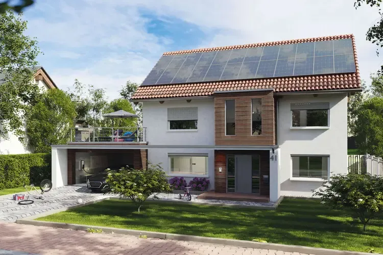 Modernes Einfamilienhaus mit Energiemanagement von Hager