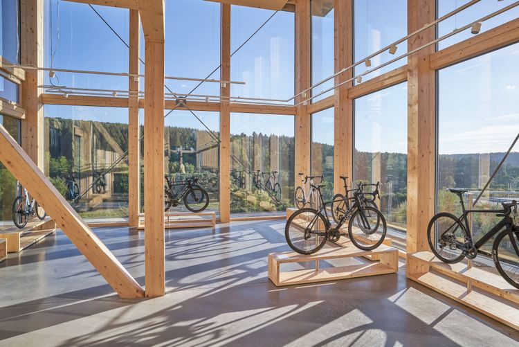 Die untere Etage des von Sonnleitner gebauten Concept Stores des Fahrradherstellers STORCK