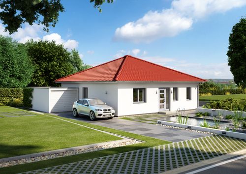 NORDHAUS - Moderner Bungalow mit Zeltdach - Ebenerdiges Wohnen | Einfamilienhaus EFH B-92 | Hausbau made im Bergischen