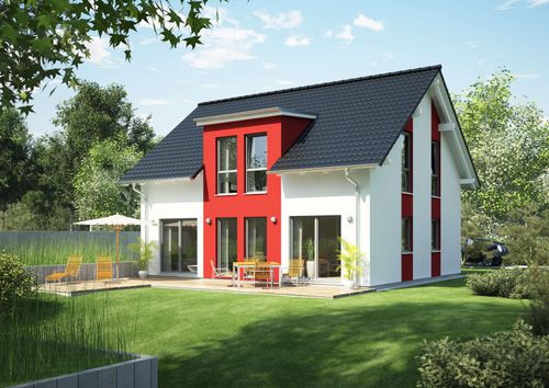 NORDHAUS - Klassisches Einfamilienhaus mit Satteldach und Flachdachgaube | Einfamilienhaus EFH K-144 | Hausbau made im Bergischen