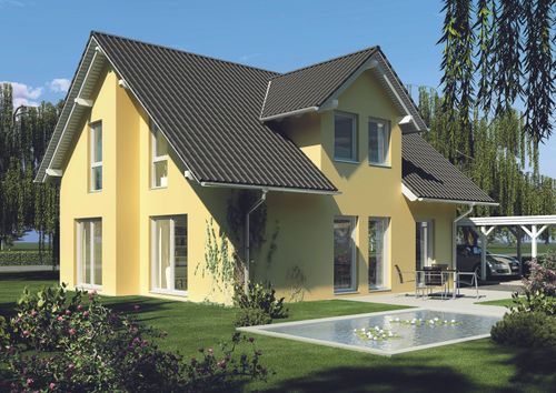 NORDHAUS - Klassisches Einfamilienhaus mit Satteldach und Zwerchgiebel | Einfamilienhaus EFH K-147 | Hausbau made im Bergischen