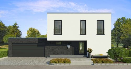 x-black1 - Bauhaus-Villa mit Garage